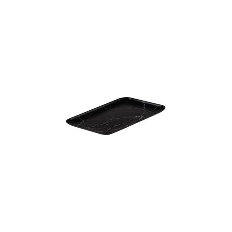 91744-BK Ryner Melamine Display Serve Black Marble Rectangular Coupe Platter 290x200mm