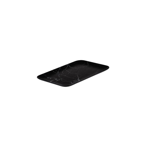 91746-BK Ryner Melamine Display Serve Black Marble Rectangular Coupe Platter 330x230mm