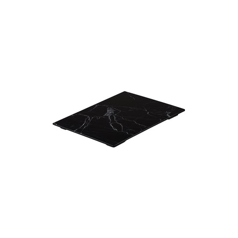 91751 Ryner Melamine Display Serve Black Marble Rectangular Platter 325x265mm