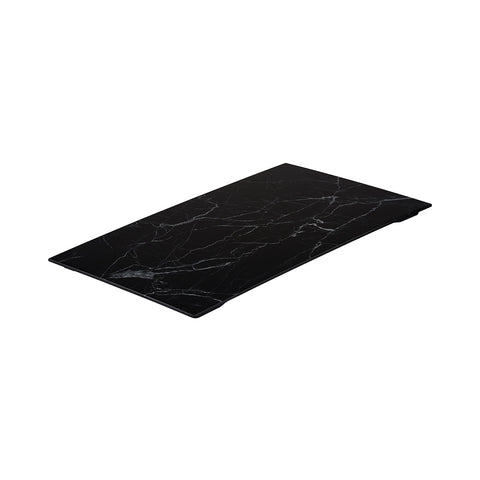 91752 Ryner Melamine Display Serve Black Marble Rectangular Platter 530x325mm