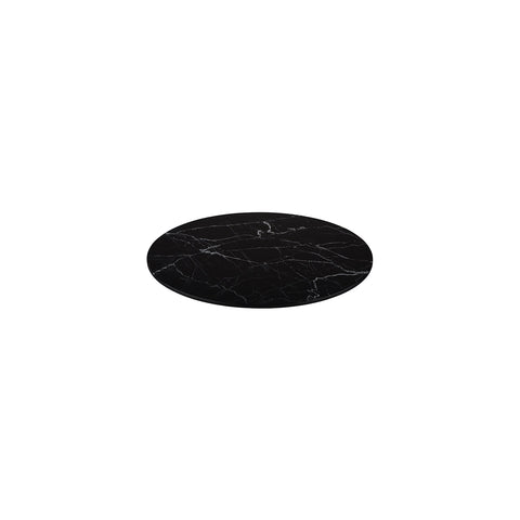 91758 Ryner Melamine Display Serve Black Marble Round Platter 330mm