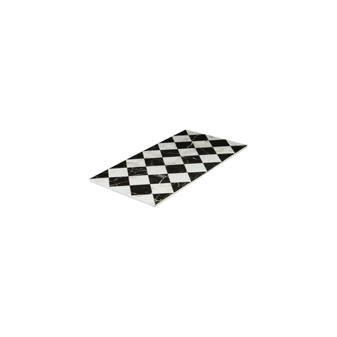 91760 Ryner Melamine Display Serve Checkerboard Marble Rectangular Platter 325x175mm