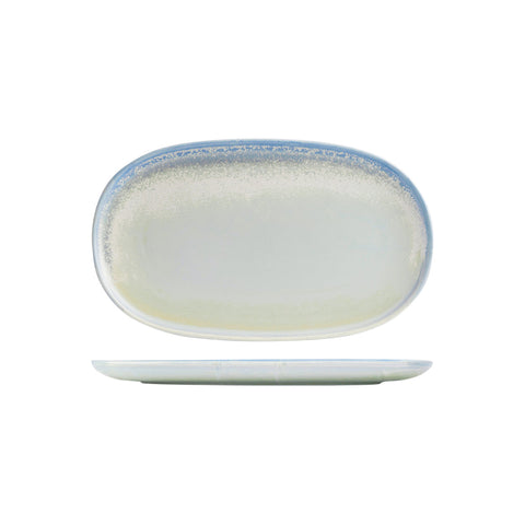 926244 Moda Porcelain Cloud Oval Coupe Plate 355x215mm CH May Catering Supplies