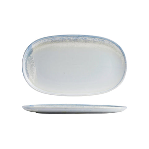 926246 Moda Porcelain Cloud Oval Coupe Plate 405x240mm CH May Catering Supplies