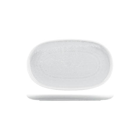 926742 Moda Porcelain Willow Oval Coupe Plate 305x180mm CH May Catering Supplies