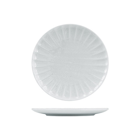 927362 Moda Porcelain Willow Scalloped Round Plate 260mm CH May Catering Supplies