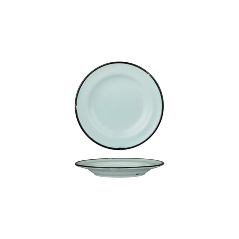 94106-PB Luzerne TinTin Blue Black Dinnerware Collection TinTin Blue Black Round Plate - Wide Rim 170mm