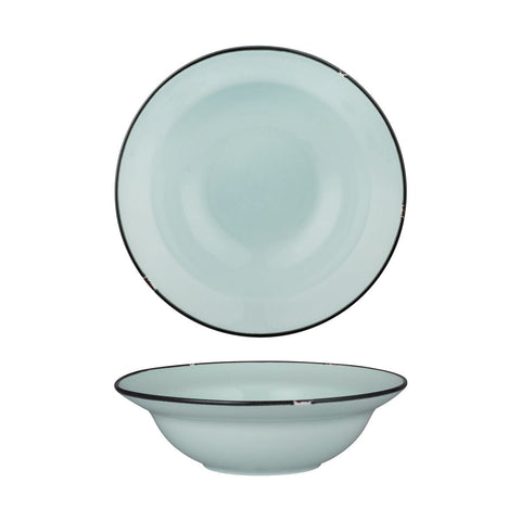 94129-PB Luzerne TinTin Blue Black Dinnerware Collection TinTin Blue Black Round Deep Plate / Bowl 240mm/830ml