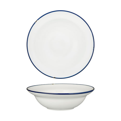 94129-WN Luzerne TinTin White Navy Dinnerware Collection TinTin White Navy Round Deep Plate / Bowl 240mm/830ml
