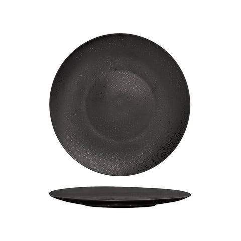 94411-LB Luzerne Lava Black Dinnerware Collection Lava Black Round Flate Coupe Plate 275mm