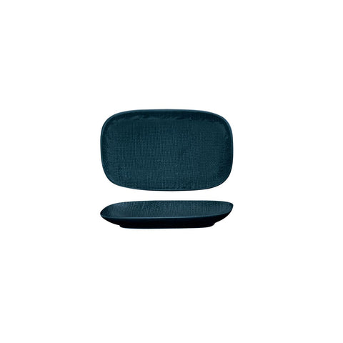 94521-BL Luzerne Linen Navy Blue Dinnerware Collection Linen Navy Blue Oblong Plate 175x110mm