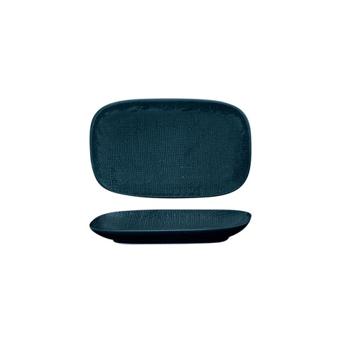 94522-BL Luzerne Linen Navy Blue Dinnerware Collection Linen Navy Blue Oblong Plate 215x135mm