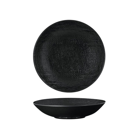 94552-BK Luzerne Linen Black Dinnerware Collection Linen Black Round Share Bowl 200mm/700ml