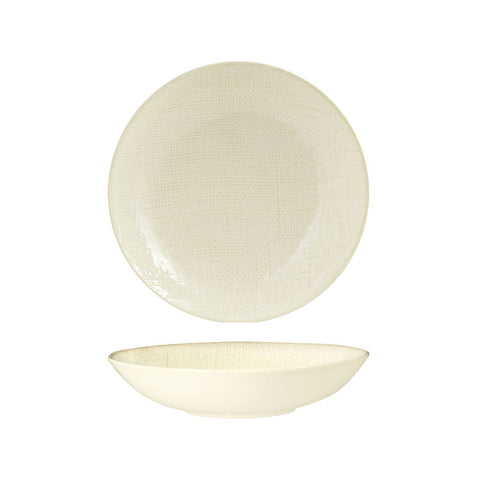 94553-RW Luzerne Linen Reactive White Dinnerware Collection Linen Reactive White Round Share Bowl 230mm/1100ml