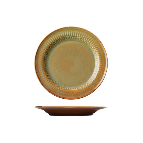 947021 Luzerne Cottage Cinnamon Dinnerware Collection Cottage Cinnamon Round Rim Plate 210mm
