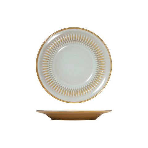 947521 Luzerne Cottage Almond Dinnerware Collection Cottage Almond Round Rim Plate 210mm