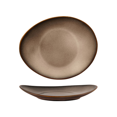 948222 Luzerne Rustic Sama Dinnerware Collection Rustic Sama Oval Coupe Plate 225x185mm