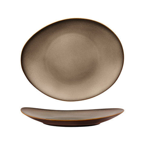 948229 Luzerne Rustic Sama Dinnerware Collection Rustic Sama Oval Coupe Plate 290x245mm