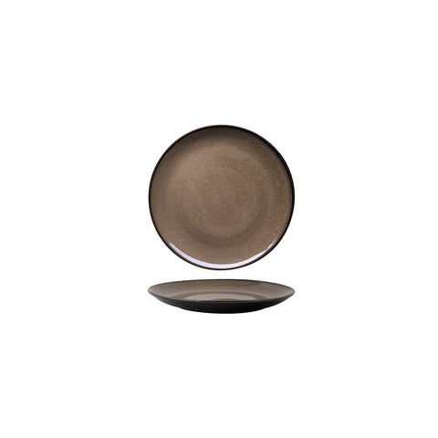 948501 Luzerne Rustic Chestnut Dinnerware Collection Rustic Chestnut Round Coupe Plate 165mm