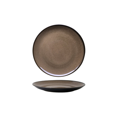 948503 Luzerne Rustic Chestnut Dinnerware Collection Rustic Chestnut Round Coupe Plate 215mm
