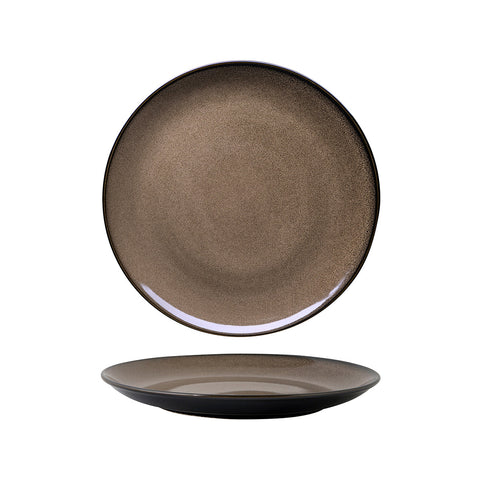 948504 Luzerne Rustic Chestnut Dinnerware Collection Rustic Chestnut Round Coupe Plate 265mm