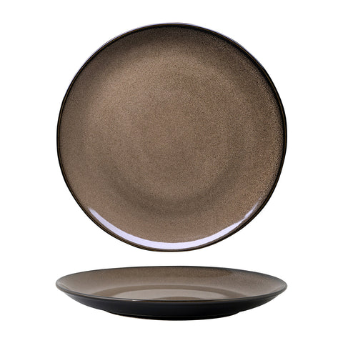 948505 Luzerne Rustic Chestnut Dinnerware Collection Rustic Chestnut Round Coupe Plate 310mm