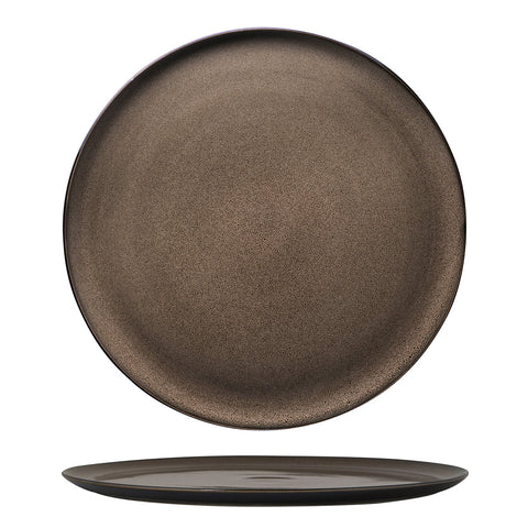 948512 Luzerne Rustic Chestnut Dinnerware Collection Rustic Chestnut Pizza Plate 320mm
