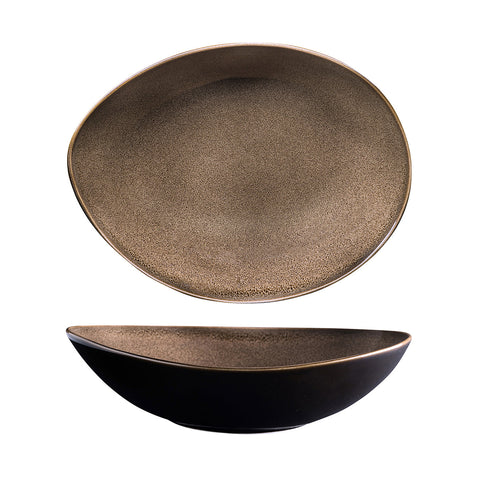 948577 Luzerne Rustic Chestnut Dinnerware Collection Rustic Chestnut Oval Share Bowl 280x215x71mm/1280ml
