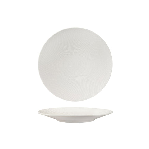 94908-W Luzerne Zen White Swirl Dinnerware Collection Zen White Swirl Round Coupe Plate 205mm