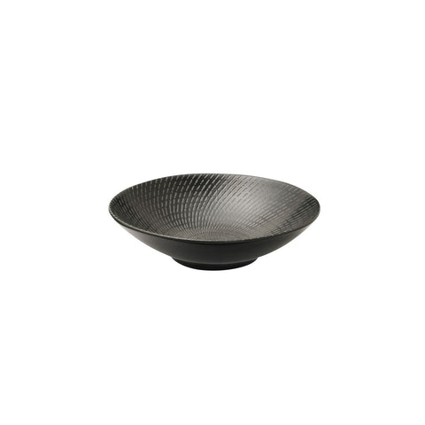 94928-BK Luzerne Zen Black Swirl Dinnerware Collection Zen Black Swirl Round Bowl 210x59mm/860ml