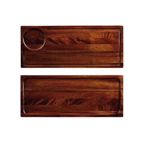 9909240 Wooden Servingware Art De Cuisine Reversible Deli Board Acaia Wood 400x165mm