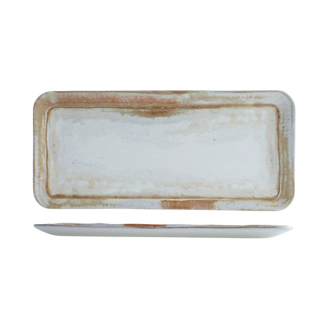991383-S Dudson Finca Sandstone Dinnerware Collection Finca Sandstone Rectangular Coupe Plate 346x156mm