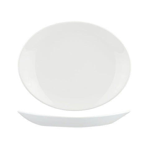 9934132 Churchill Orbit Dinnerware Collection Orbit Oval Coupe Plate 315x255mm