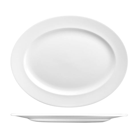 9936336 Churchill Classic Dinnerware Collection Oval Plate - Wide Rim 365x293mm