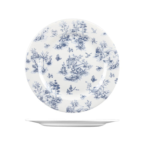 9971130 Churchill Vintage Prints Dinnerware Collection Prague Toile Round Plate - Wide Rim 305mm