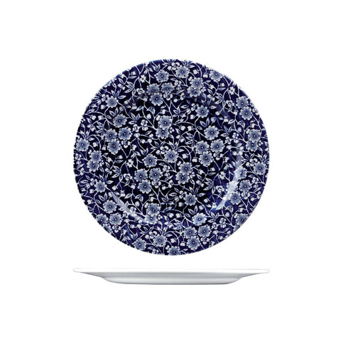 9971427 Churchill Vintage Prints Dinnerware Collection Willow Victorian Calico Round Plate - Wide Rim 276mm