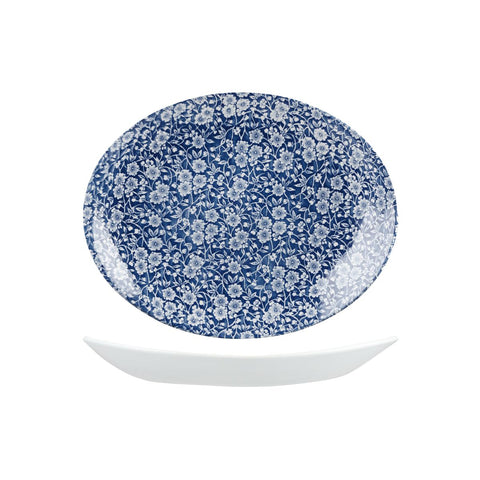 9972032 Churchill Vintage Prints Dinnerware Collection Prague Victorian Calico Oval Coupe Plate 317x254mm