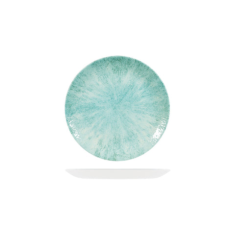 9974116-AQ Churchill Studio Prints Stone Aquamarine Dinnerware Collection Stone Aquamarine Round Coupe Plate 165mm