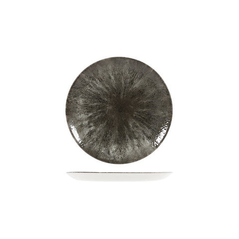9974116-BK Churchill Studio Prints Stone Quartz Black Dinnerware Collection Stone Quartz Black Round Coupe Plate 165mm