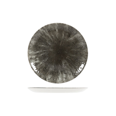 9974122-BK Churchill Studio Prints Stone Quartz Black Dinnerware Collection Stone Quartz Black Round Coupe Plate 217mm