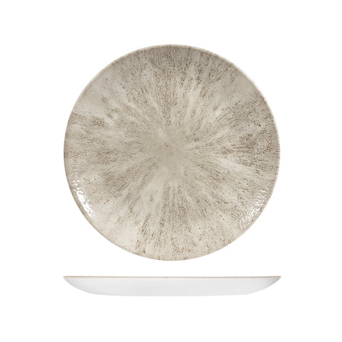 9974126-AG Churchill Studio Prints Stone Agate Grey Dinnerware Collection Stone Agate Grey Round Coupe Plate 260mm
