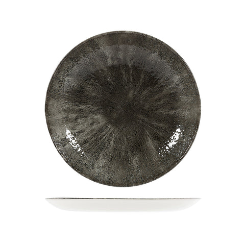 9974126-BK Churchill Studio Prints Stone Quartz Black Dinnerware Collection Stone Quartz Black Round Coupe Plate 260mm