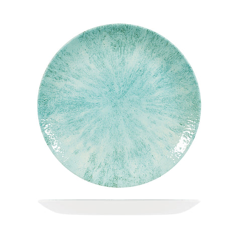 9974129-AQ Churchill Studio Prints Stone Aquamarine Dinnerware Collection Stone Aquamarine Round Coupe Plate 288mm