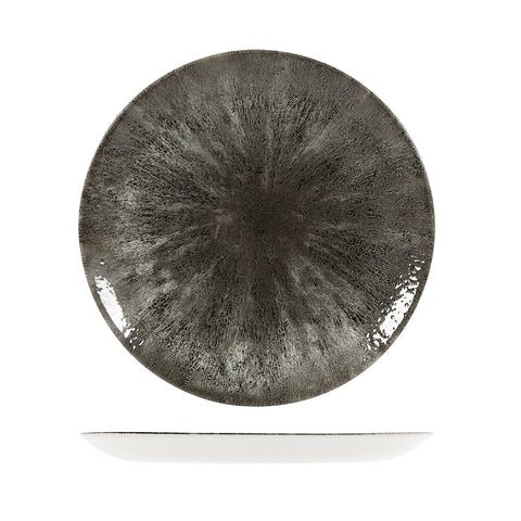 9974129-BK Churchill Studio Prints Stone Quartz Black Dinnerware Collection Stone Quartz Black Round Coupe Plate 288mm