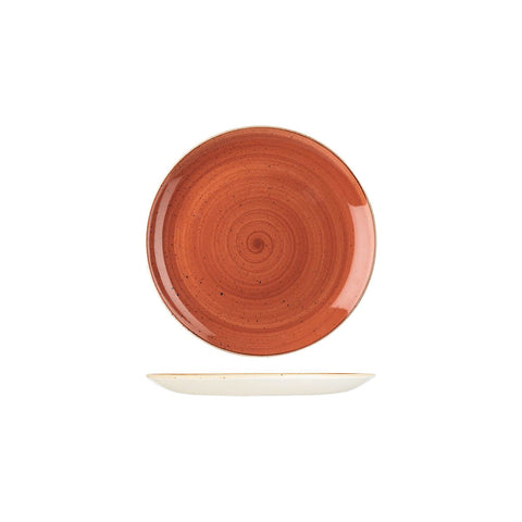 9975116-O Churchill Stonecast Spiced Orange Dinnerware Collection Round Coupe Plate 165mm
