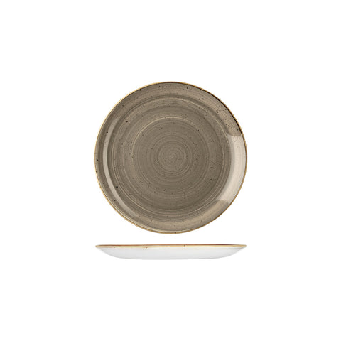 9975116-P Churchill Stonecast Peppercorn Grey Dinnerware Collection Round Coupe Plate 165mm