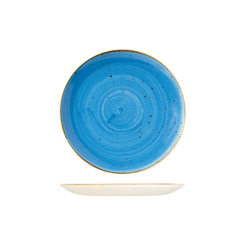 9975122-B Churchill Stonecast Cornflower Blue Dinnerware Collection Round Coupe Plate 217mm