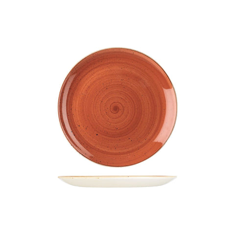 9975122-O Churchill Stonecast Spiced Orange Dinnerware Collection Round Coupe Plate 217mm