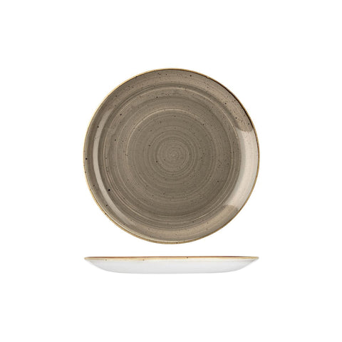 9975122-P Churchill Stonecast Peppercorn Grey Dinnerware Collection Round Coupe Plate 217mm