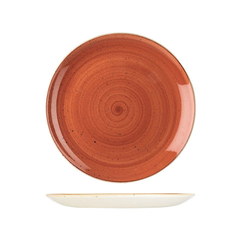 9975126-O Churchill Stonecast Spiced Orange Dinnerware Collection Round Coupe Plate 260mm